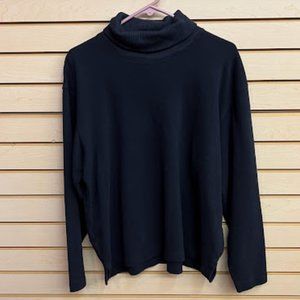 Black Long Sleeve Cowl Neck 90s Sweater